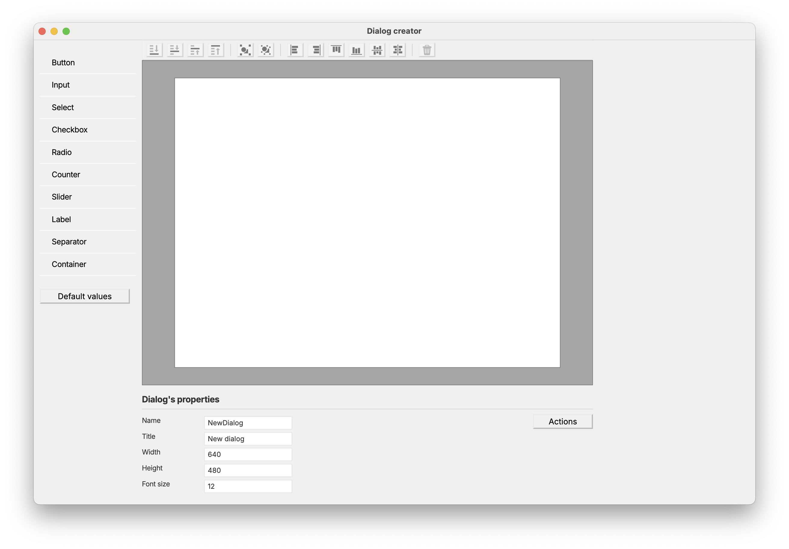DialogCreator screenshot